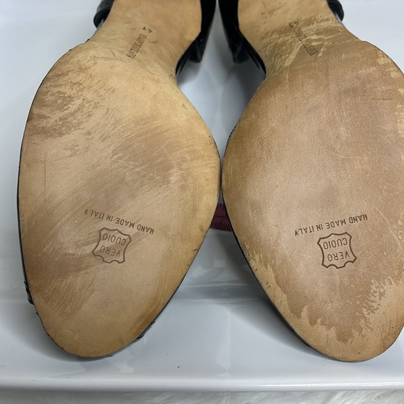 Manolo Blahnik Black Peep-Toe Heels - Picture 6 of 12